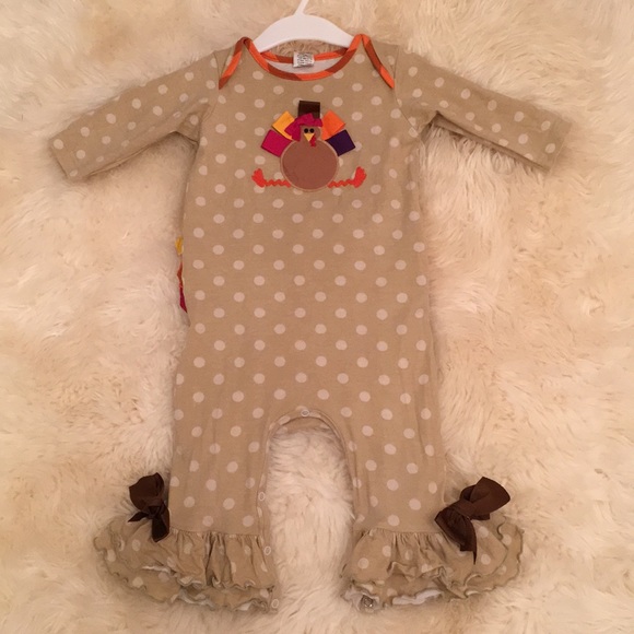 thanksgiving romper baby girl